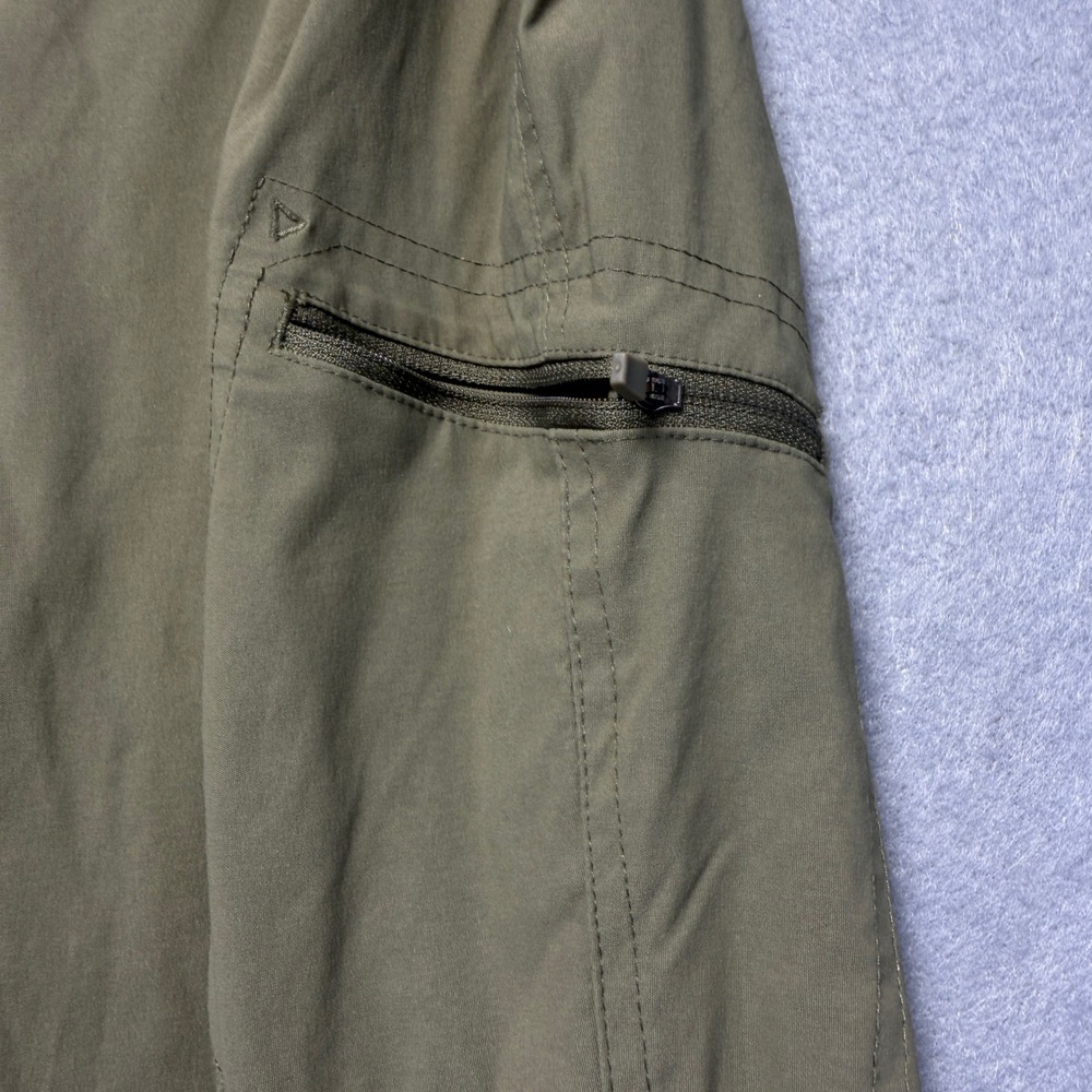 Eddie Bauer Womens Olive Green Fleece Lined Hiking Cargo Pant Size Large Stretch - Picture 3 of 8